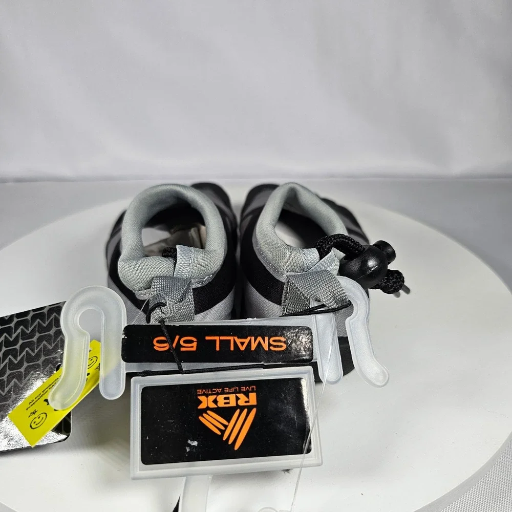 RBX Kids Water Shoes Size S (5/6) Gray‎ Black Swim Beach Pool Reebok